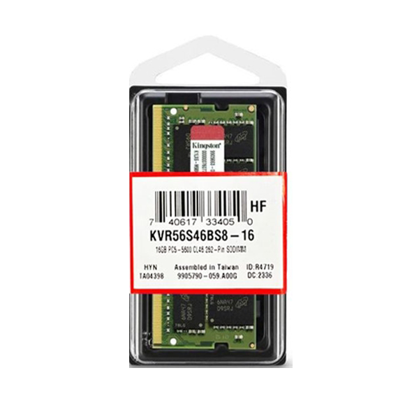 MEMORIA RAM PARA LAPTOP 16GB KINGSTON KVR DDR5 5600