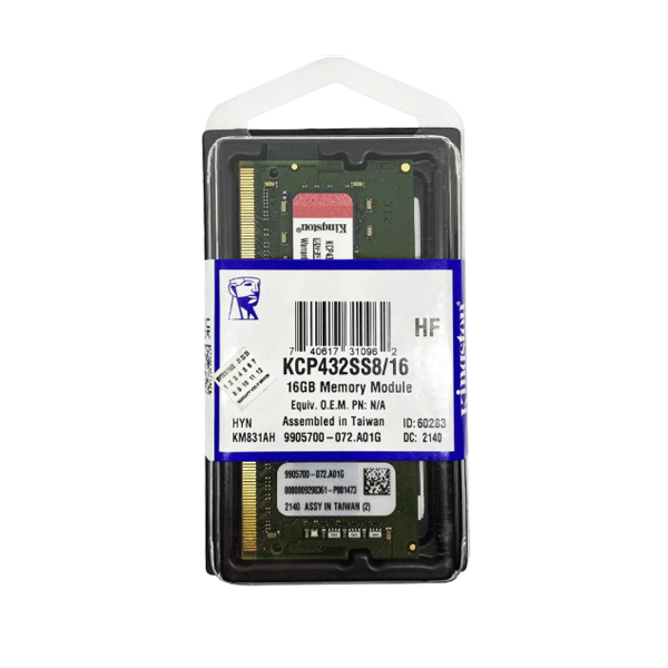 MEMORIA RAM PARA LAPTOP 16GB KINGSTON KCP432SS8/16 3200Mhz