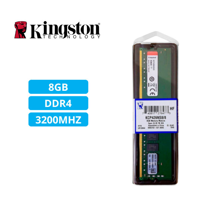 MEMORIA RAM KINGSTON 8GB DDR4 3200MHZ CL22