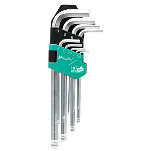 KIT PROSKIT DE LLAVES ALLEN HEXAGONALES HW-229B