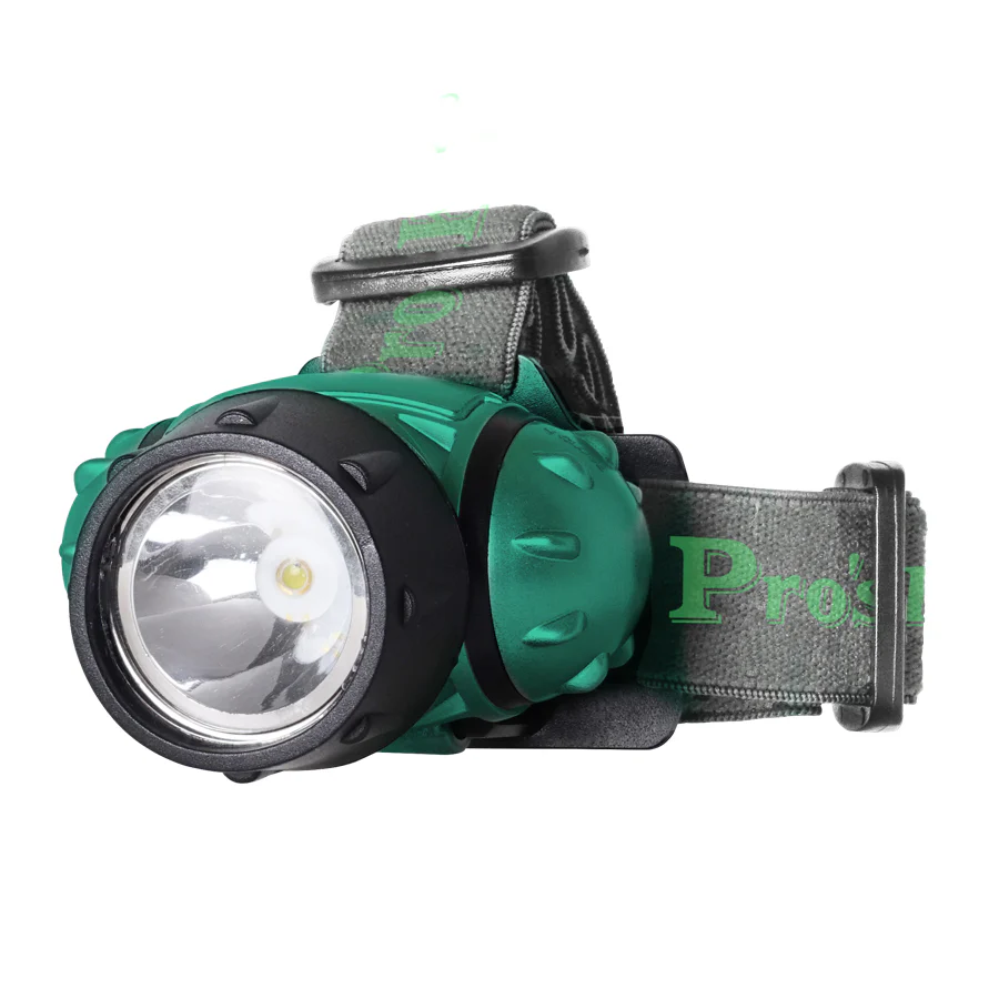 LINTERNA PROSKIT FOCO CON CINTA PARA CABEZA O CASCO FL-528 