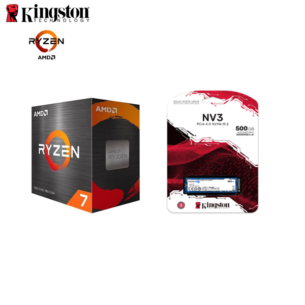 KIT AMD RYZEN 7 5700X - M.2 500GB KINGSTON