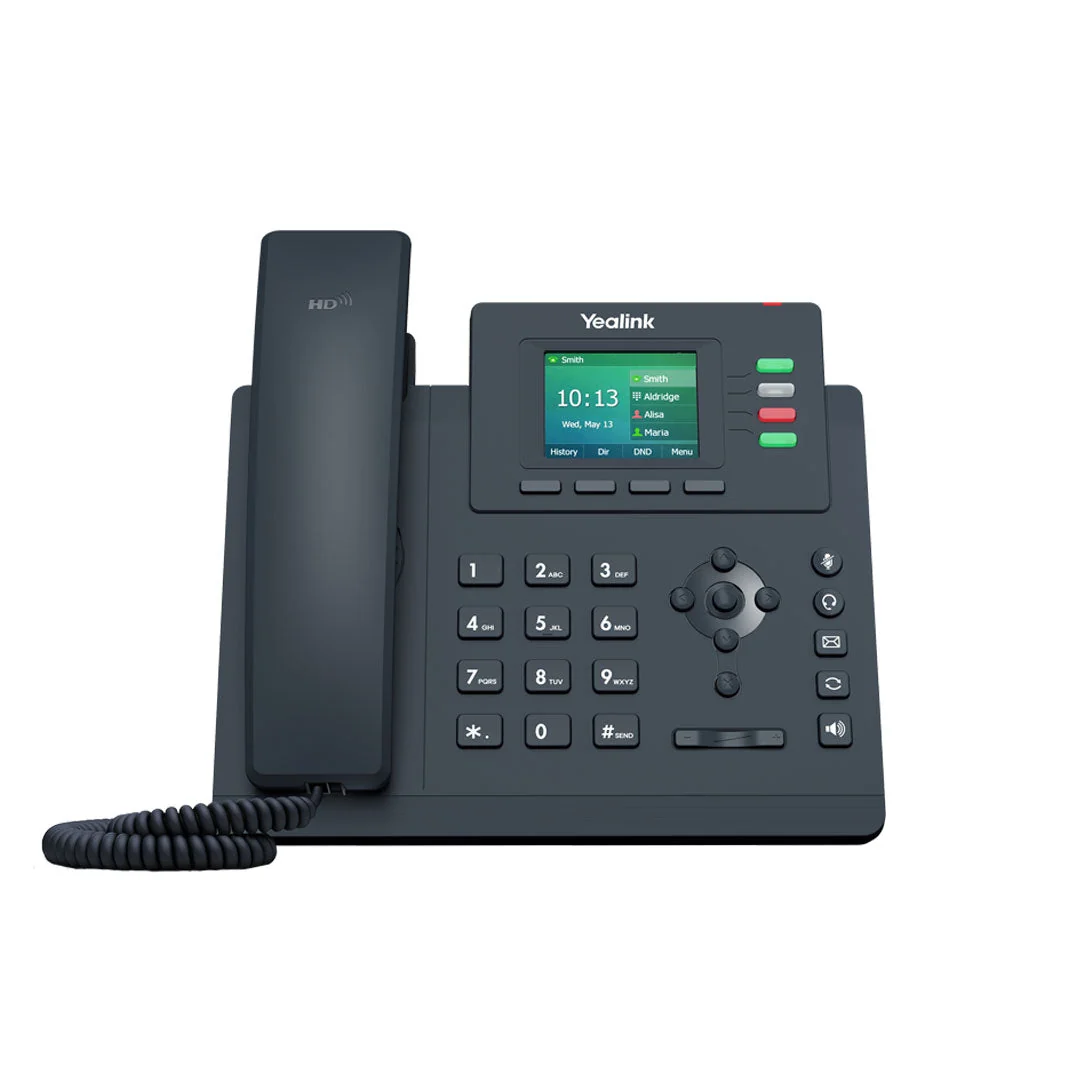 Teléfono IP avanzado Yealink con pantalla TFT a color y conectividad Gigabit, diseñado para entornos de trabajo dinámicos con alta demanda de funcionalidad.