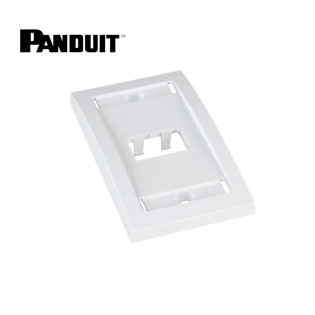 PANDUIT PLACA FRONTAL MINICOM, 2 PUERTOS, BLANCO HUESO