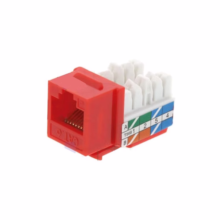 JACK NK KEYSTONE UTP 22-26AWG CAT6A ROJO