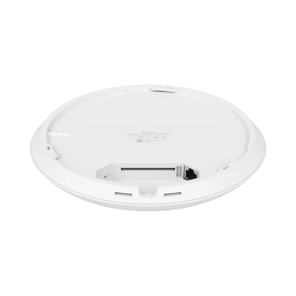Access Point UniFi WiFi 7 Pro / Soporta 6 GHz / para Interior en Techo o Pared / 6 streams / MU-MIMO 2x2 en cada banda (2.4/5/6 GHz) / Multi-Link Operation / Puerto 2.5 GbE. NO incluye POE+ 2