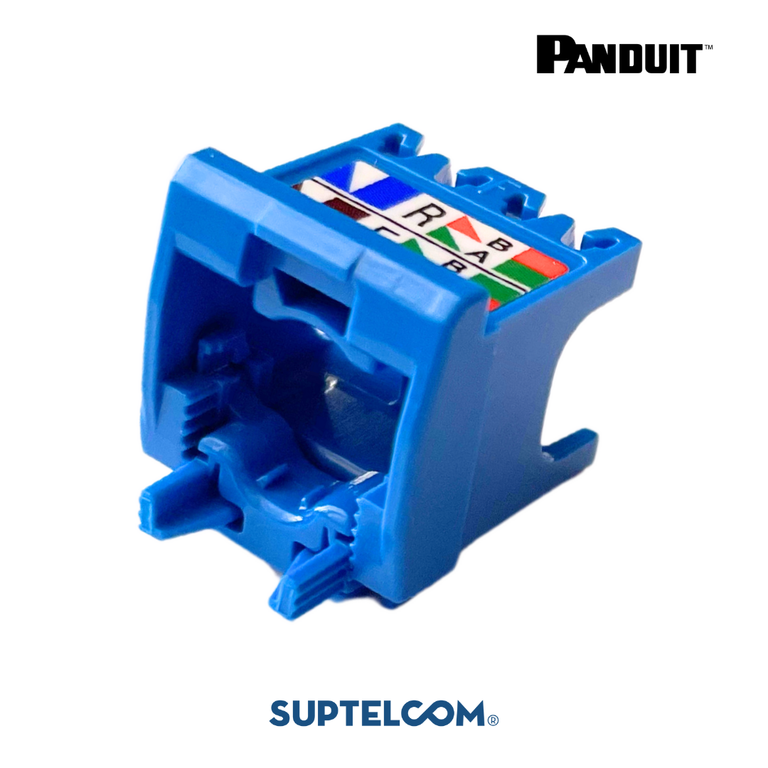 PANDUIT CONECTOR JACK MINICOM CAT6A AZUL