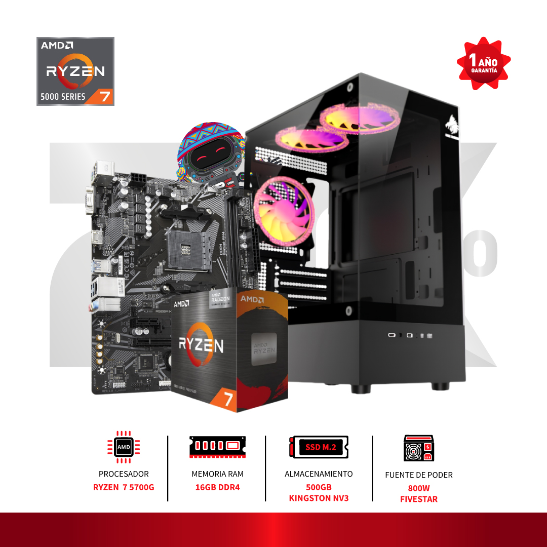 PC GAMER AMD RYZEN 7 5700G TWO