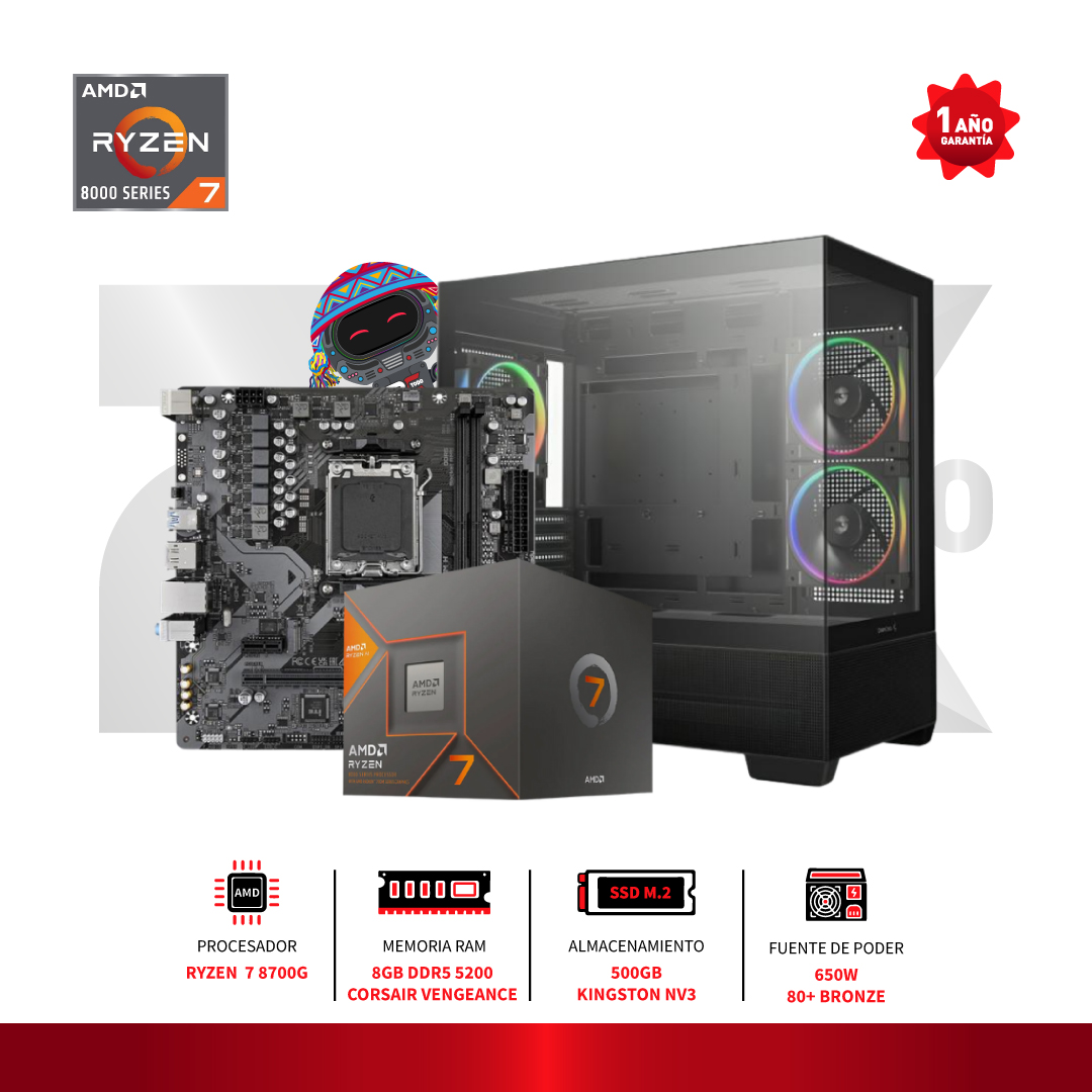 PC GAMER AMD RYZEN 7 8700G -AM5