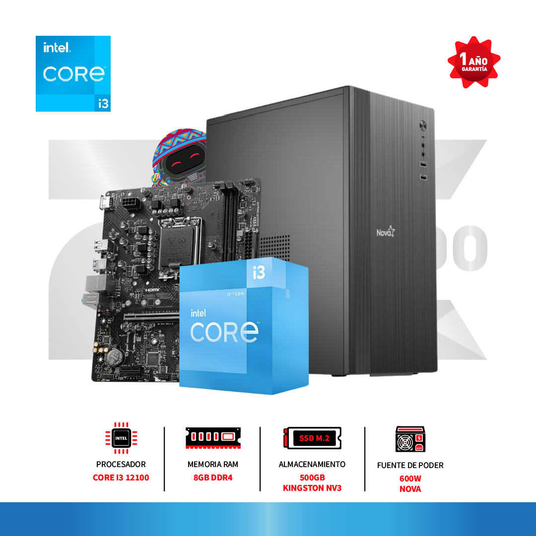 COMPUTADORA INTEL CORE I3 12100