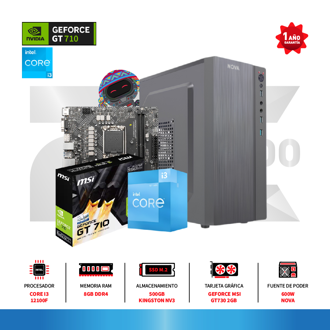 COMPUTADORA INTEL CORE I3 12100F