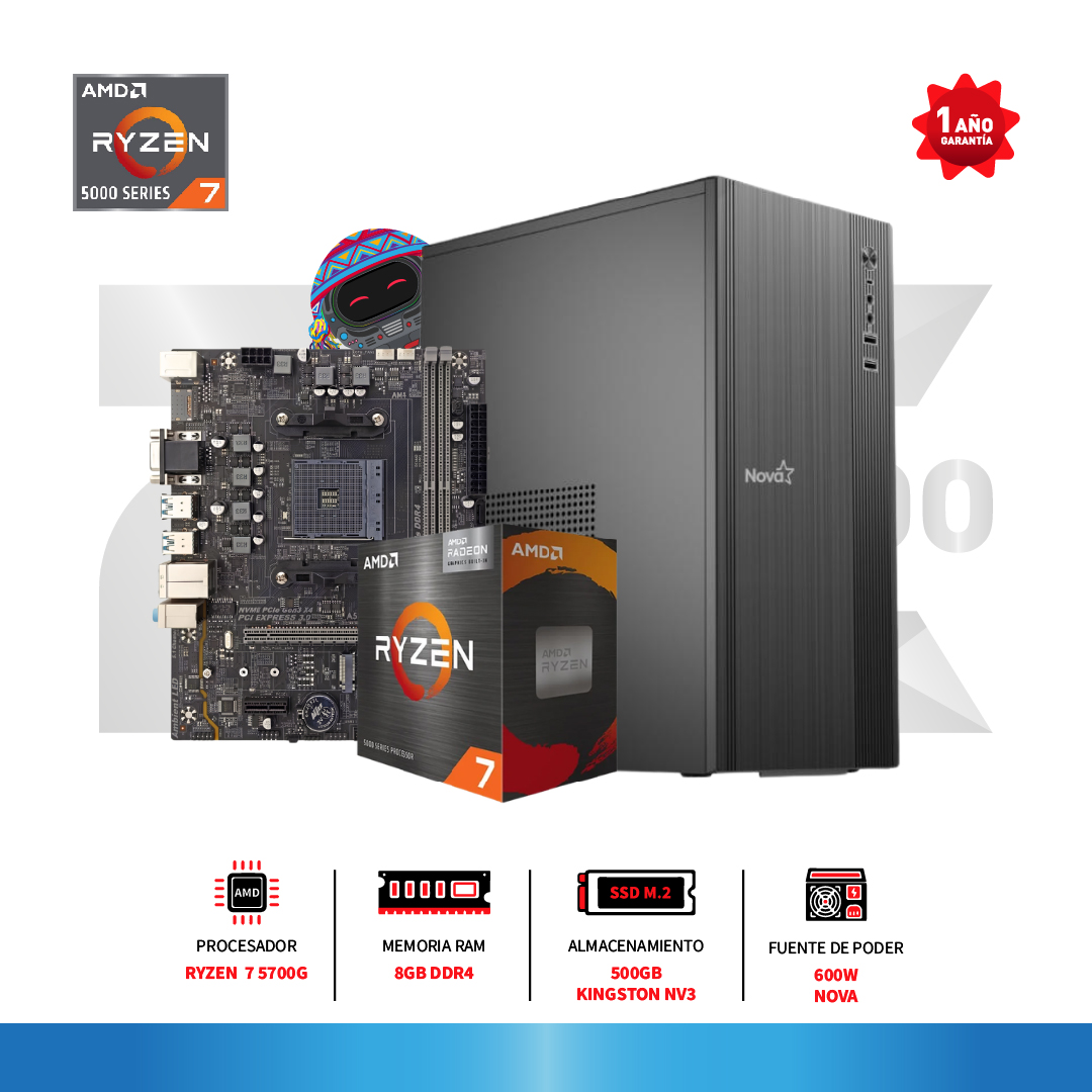 COMPUTADORA AMD RYZEN 7 5700G