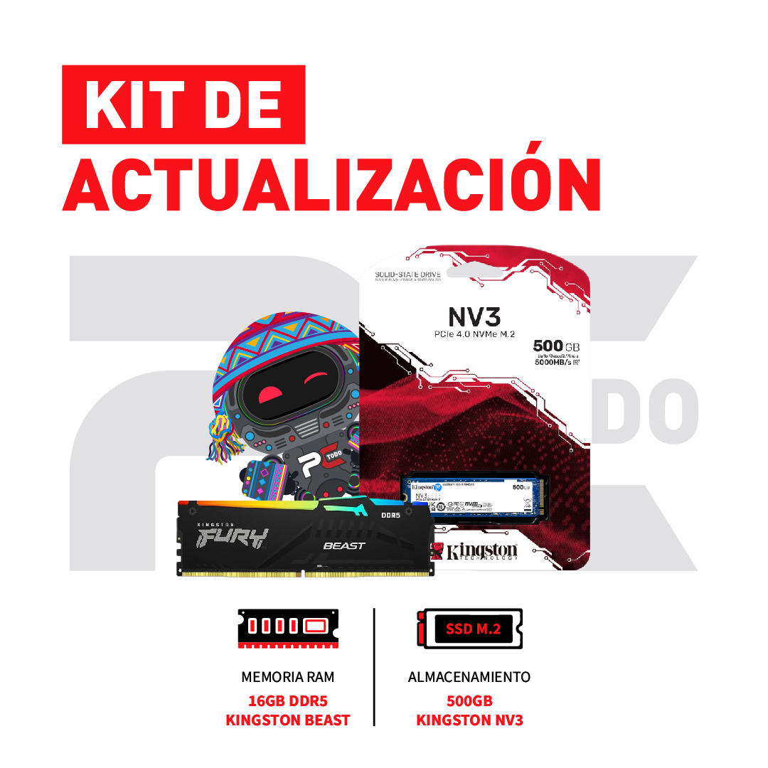 KIT KINGSTON RAM 16GB D5 - M.2 500GB