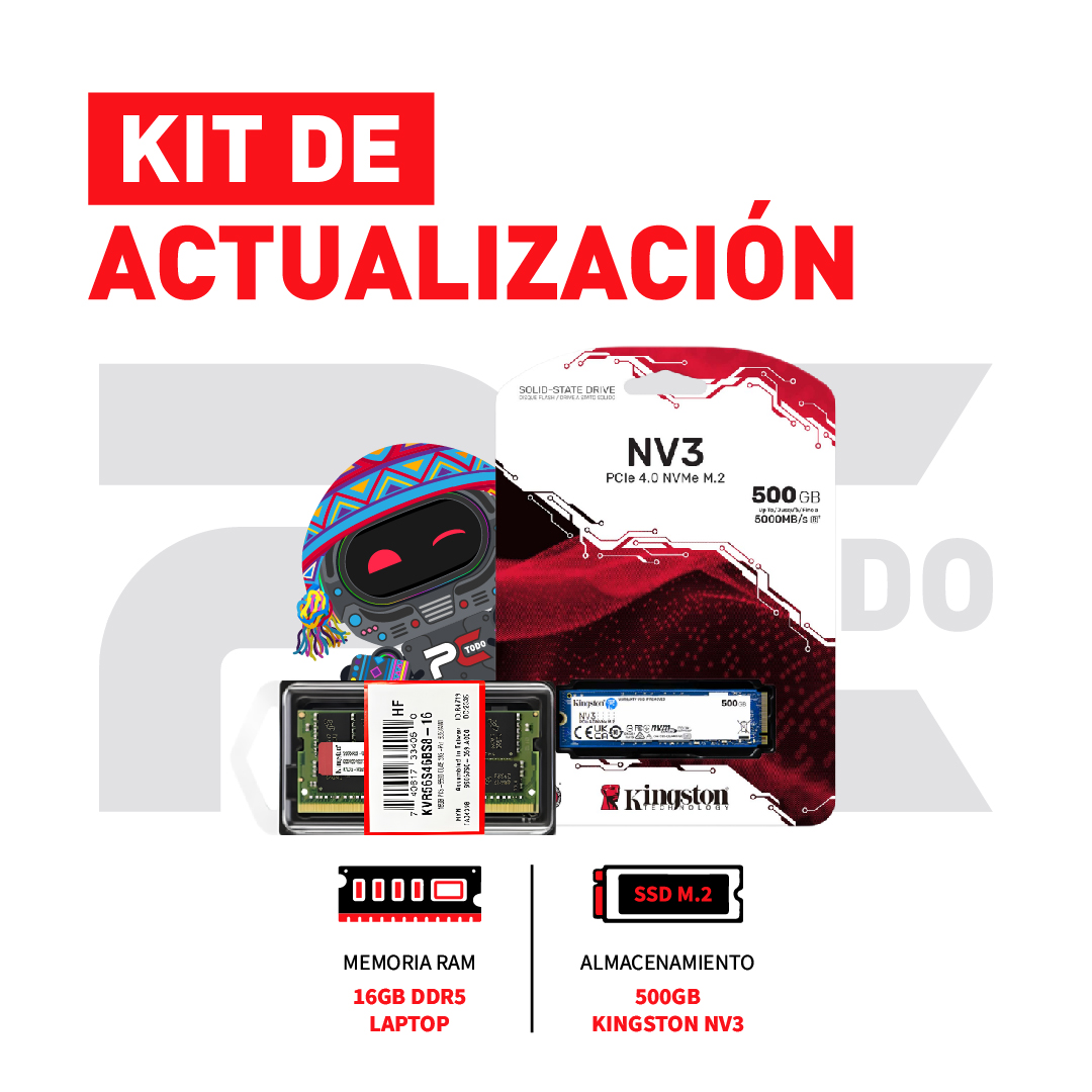 KIT KINGSTON 16GB D5 SODIMM- M.2 500GB
