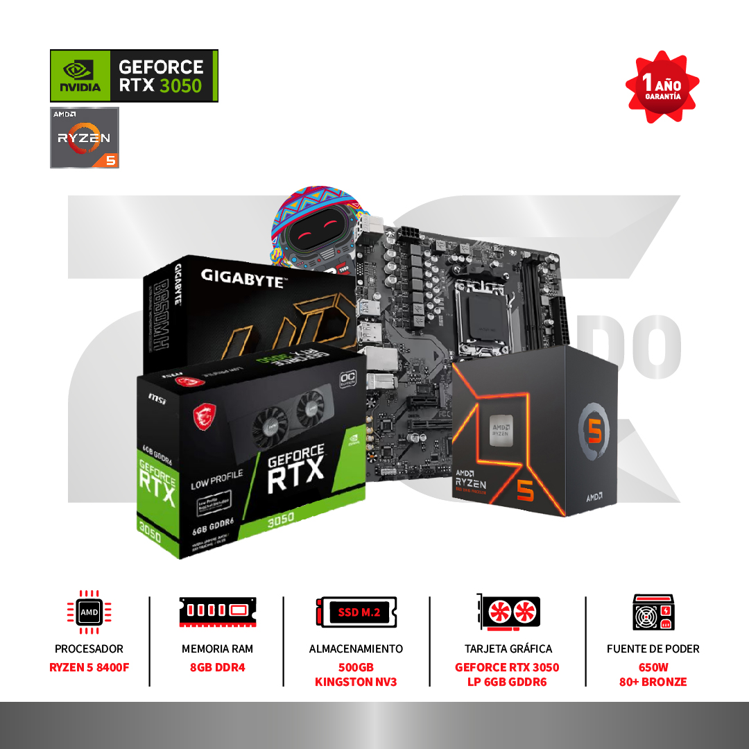 PC GAMER AMD RYZEN 5 8400F - RTX 3050