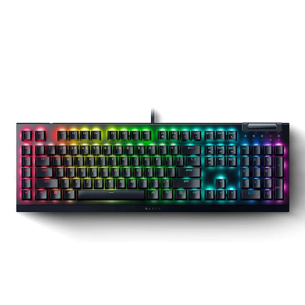 TECLADO GAMING RGB RAZER BLACKWIDOW V4 X mecánico alámbrico USB inglés SWITCH VERDE RZ03-04700200-R3U1