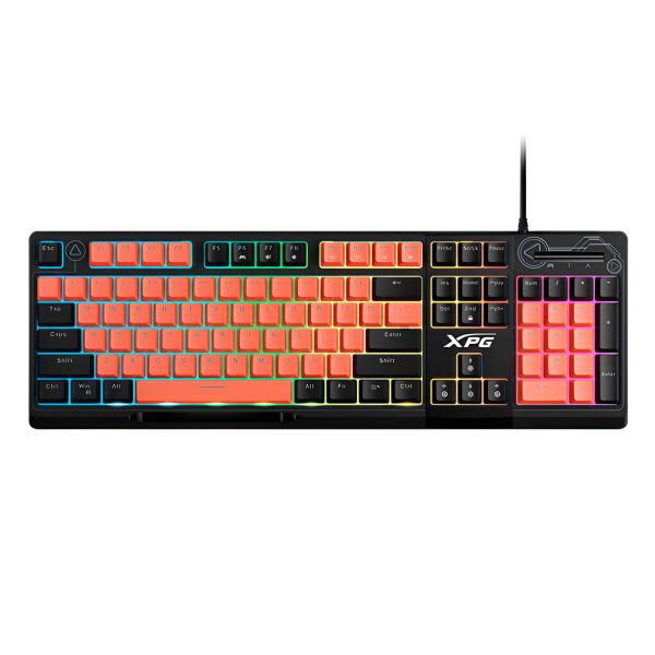 TECLADO GAMING RGB ADATA XPG SEEKER MERA MEMBRANA alámbrico USB inglés SEEKER105Z-BK/OGCES