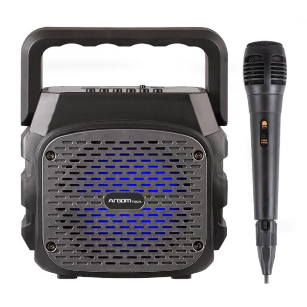 PARLANTE RGB ARGOM RUMBABOX K4 BLUETOOTH 1 MICROFONO ARG-SP-3010BK