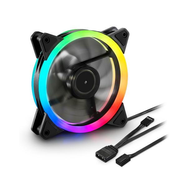 ABANICO GAMING RGB SHARKOON SHARK BLADES FAN PWM 1X12CM 4044951034307
