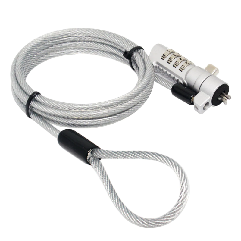 CANDADO PARA LAPTOP UNNO TEKNO KL6010SV 1.8 METROS ACERO GALVANIZADO