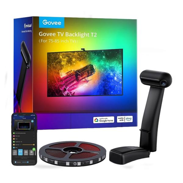 LUCES GOVEE ENVISUAL TV BACKLIGHT T2 CON DUAL CAMARAS H605C (55-65IN) H605C111-OF-LA