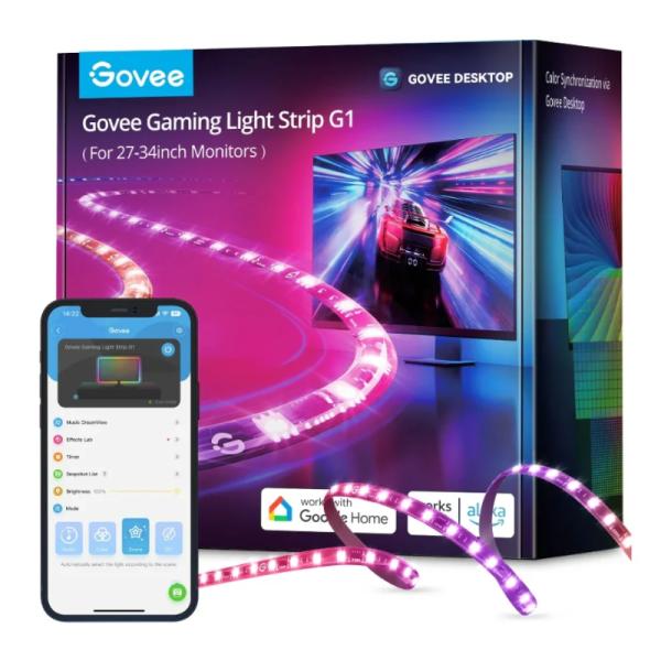 LUCES GOVEE GAMING LIGHT STRIP G1 H6609 PARA MONITORES 27-34 PULG