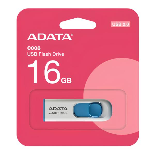 MEMORIA USB 16GB ADATA  AC008 USB-A 2.0 AC008-16G-RWE