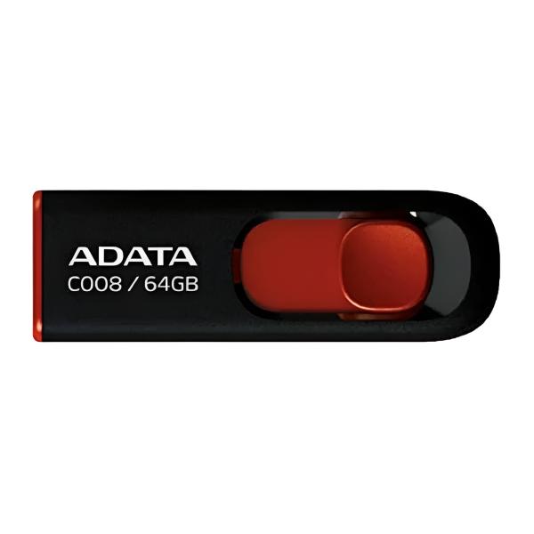 MEMORIA USB 64GB ADATA  AC008 USB-A 2.0 AC008-64G-RKD