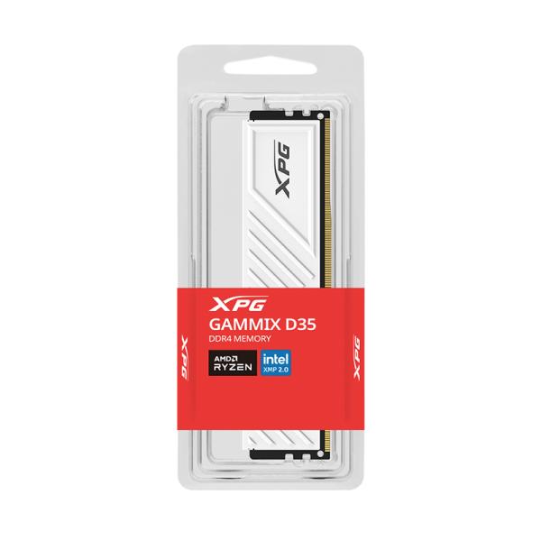 MEMORIA RAM PC 16GB XPG GAMMIX D35 DDR4 3200 MHZ CL16 1.35 V DISIPADOR BAJO PERFIL AX4U320016G16A-SWHD35