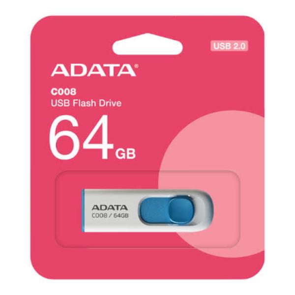 MEMORIA USB 64GB ADATA AC008 USB-A 2.0 AC008-64G-RWE