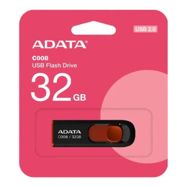 MEMORIA USB 32GB ADATA  AC008 USB-A 2.0 AC008-32G-RKD
