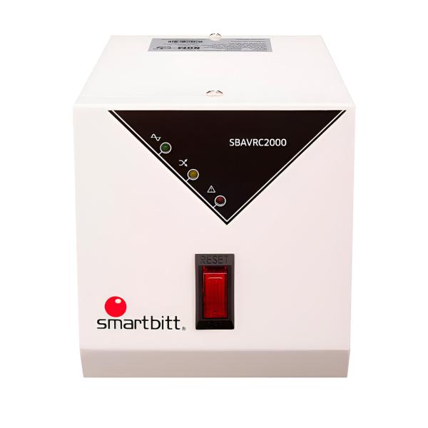 REGULADOR DE VOLTAJE SMARTBITT SBAVRC2000 2000VA 1200W 1 TOMA 80?150 VCA RETARDO DE ENCENDIDO línea BLANCA