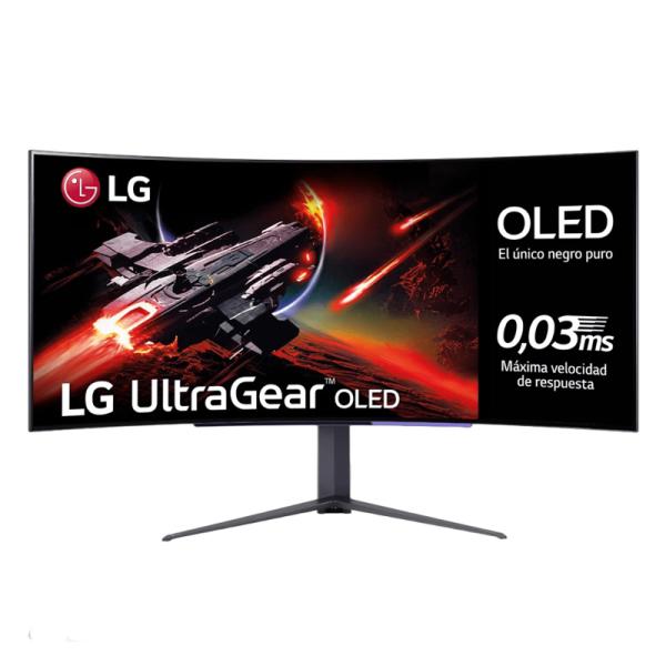 MONITOR LG 45 PULG 45GR95QE-B FHD IPS  3440 X1440 240HZ DP HDMI OLED CURVO