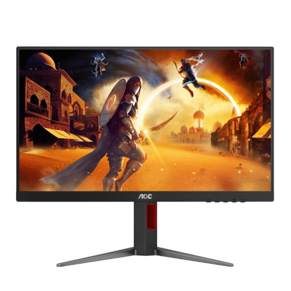 MONITOR 23.8 PULG AOC 24G4 FHD IPS  1920X1080 180 HZ 0.5MS DP HDMI VGA G-SYNC PLANO CON AJUSTE DE ALTURA Y ROTACION NEGRO