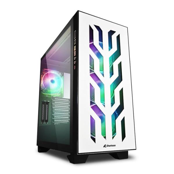 CASE GAMING RGB SHARKOON ELITE SHARK CA300T FULL TOWER VENTILADORES 4 DE 120MM CON VIDRIO FRONTAL Y MALLA SUPERIOR 4044951030415