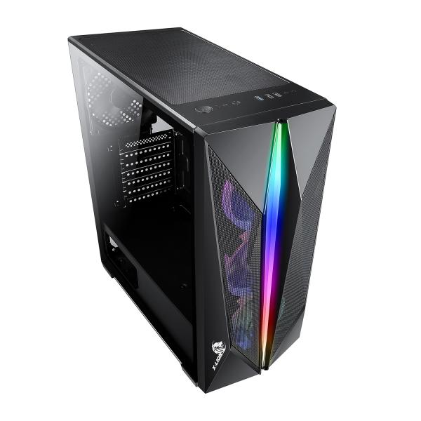 CASE X-LION  H2-530 TEMPERED  GLASS SIDE PANEL + 3 12CM FANS USB2.0*2 + USB3.0*1 + HD AUDIO