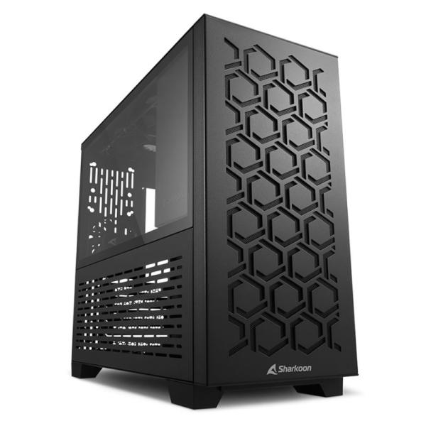 CASE SHARKOON MS-Y1000 MINI TOWER 1 VENTILADOR DE 80MM Y 3 DE 120MM CON VIDRIO LATERAL Y MALLA FRONTAL 4044951035076