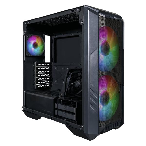 CASE GAMING RGB COOLER MASTER HAF 500 MID TOWER 2 VENTILADORES DE 200MM Y 2 DE 120MM CON VIDRIO LATERAL Y MALLA FRONTAL H500-KGNN-S00