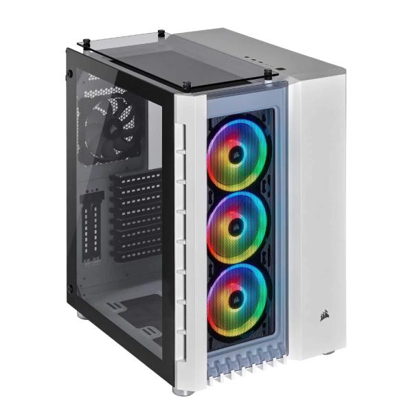 CASE GAMING RGB CORSAIR CRYSTAL SERIES 680X MID TOWER VENTILADORES 4 DE 120MM CON VIDRIO LATERAL Y MALLA FRONTAL CC-9011169-WW