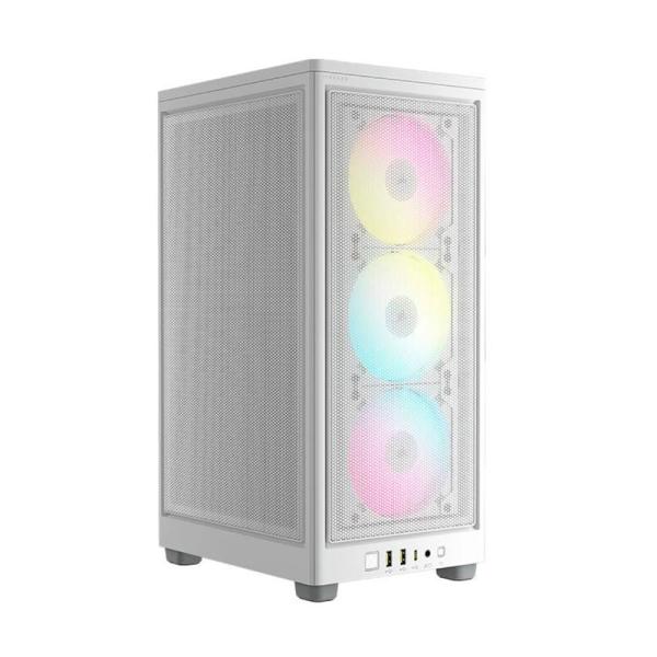 CASE RGB CORSAIR 2000D AIRFLOW MINI TOWER VENTILADORES 3 DE 120MM CON REJILLAS DE ACERO CC-9011247-WW