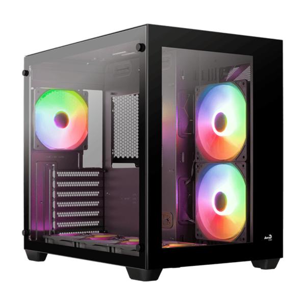 CASE GAMING RGB AEROCOOL DRYFT-G-BK-V1 MID TOWER VENTILADORES 4 DE 120MM Y 2 DE 140MM CON VIDRIO LATERAL Y FRONTAL ACCM-ES01163.11