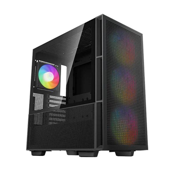 CASE GAMING RGB DEEPCOOL CH560 MID TOWER 3 VENTILADORES DE 140MM Y 1 DE 120MM CON VIDRIO LATERAL Y MALLA FRONTAL R-CH560-BKAPE4-G1
