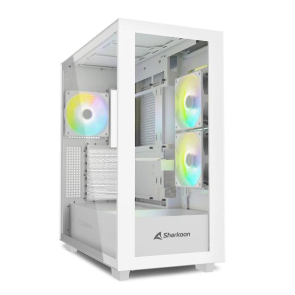 CASE GAMING RGB SHARKOON REBEL C60 MID TOWER VENTILADORES 4 DE 120MM CON VIDRIO LATERAL Y  FRONTAL 4044951040049