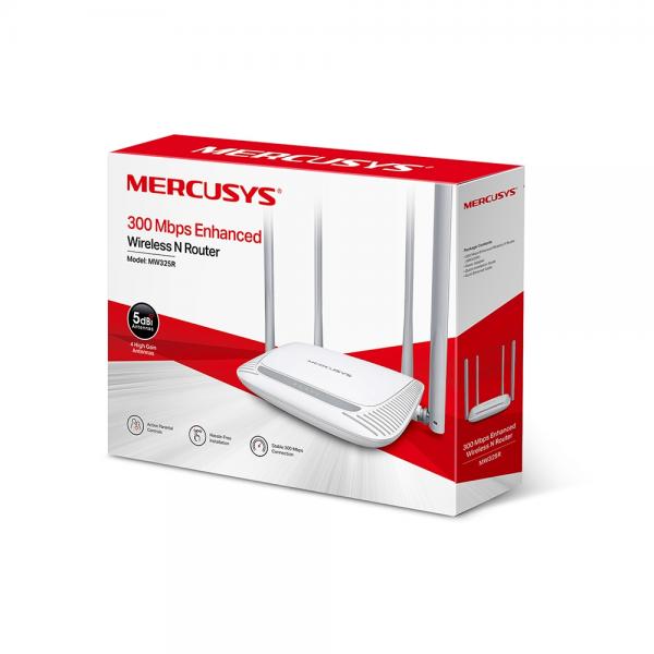 ROUTER MERCUSYS MW325R 2.4 GHZ 300 MBPS WIFI 4 PUERTOS WAN / LAN