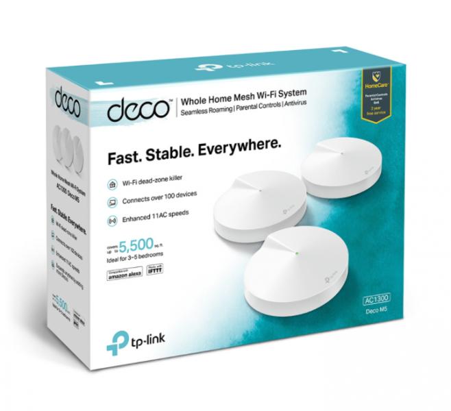 SISTEMA WIFI TP LINK DECO M5 (3PACK) DUAL BAND 1300MBPS WI-FI AC MESH