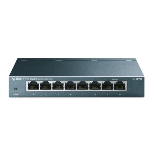 SWITCH TP LINK TL-SG108 8 PUERTOS GIGABIT 10/100/1000 MBPS NO ADMINISTRABLE