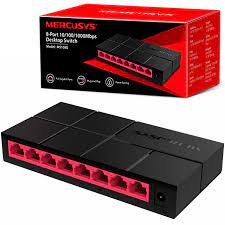 SWITCH MERCUSYS MS108G(EU) 8 PUERTOS GIGABIT 10/100/1000 MBPS NO ADMINISTRABLE