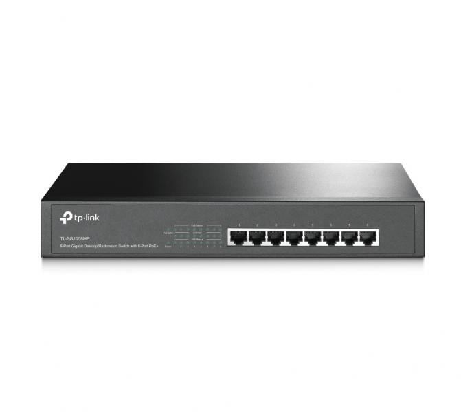 SWITCH TP LINK TL-SG1008MP 8 PUERTOS RJ45 GIGABIT POE+ 10/100/1000 MBPS NO ADMINISTRABLE