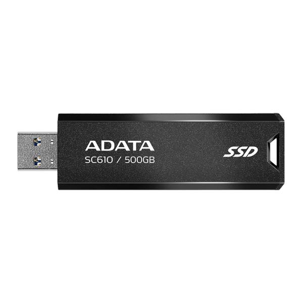 HD SOLIDO EXTERNO 500GB ADATA SC610 USB 3.2 GEN 2 USB-A 550 MB/S 500 MB/S SC610-500G-CBK/RD