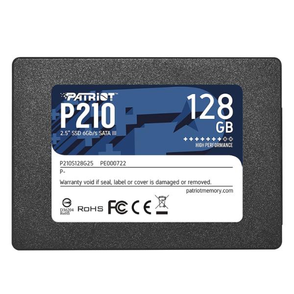 HD INTERNO SOLIDO 128GB PATRIOT P210 2.5 PULG SATA III 520MB/S / 430MB/S P210S128G25